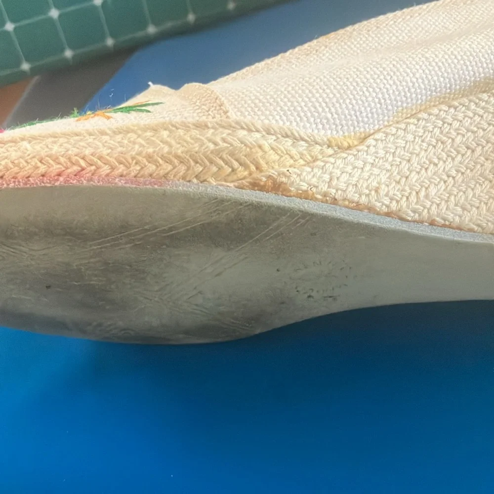 Women's Embroidered Cobbie Cream Espadrilles 8m